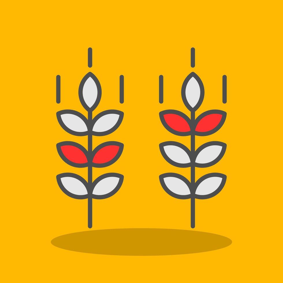 Wheat Filled Shadow Icon vector
