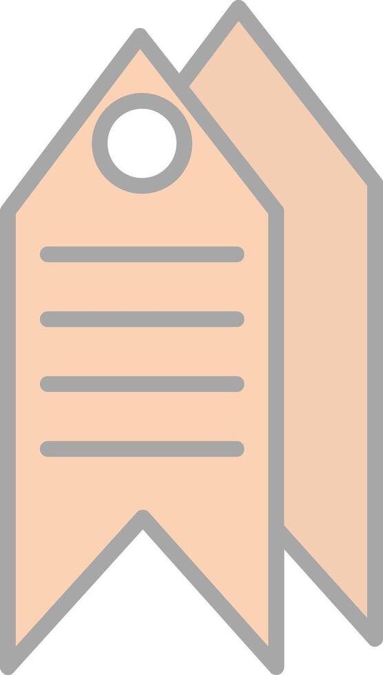 Tag Line Filled Light Icon vector