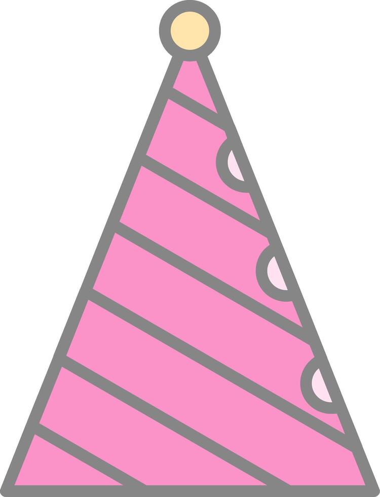 Hat Line Filled Light Icon vector