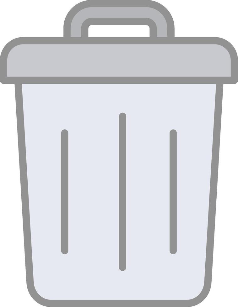 basura línea lleno ligero icono vector