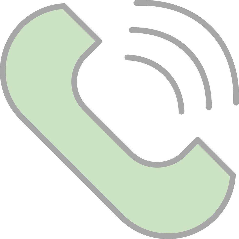 Phone Line Filled Light Icon vector