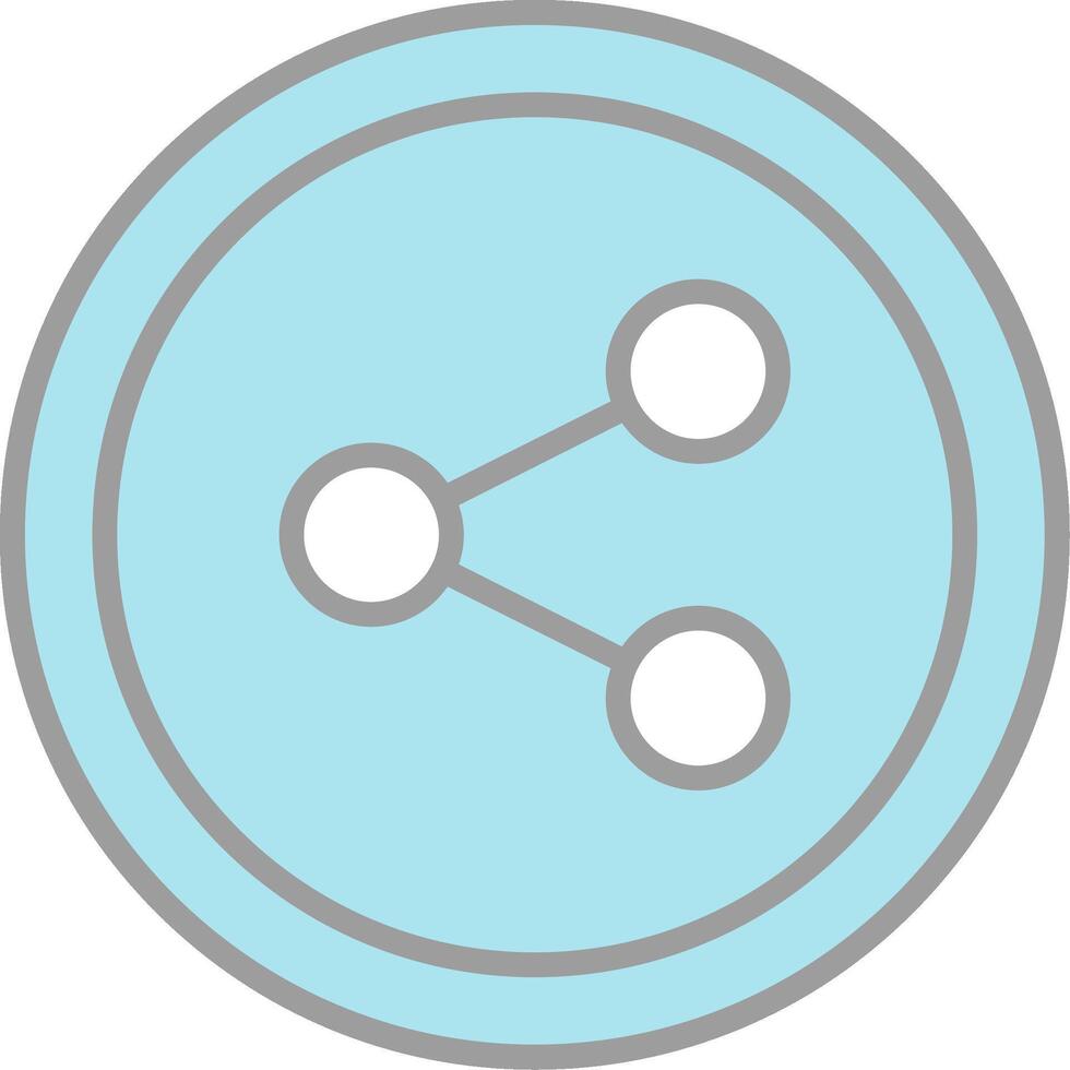 Share Line Filled Light Icon vector