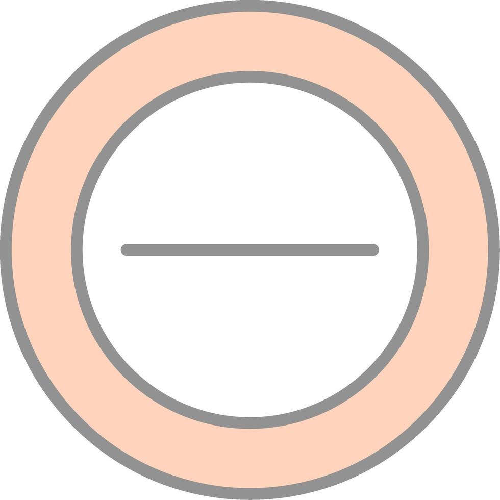Minus Line Filled Light Icon vector