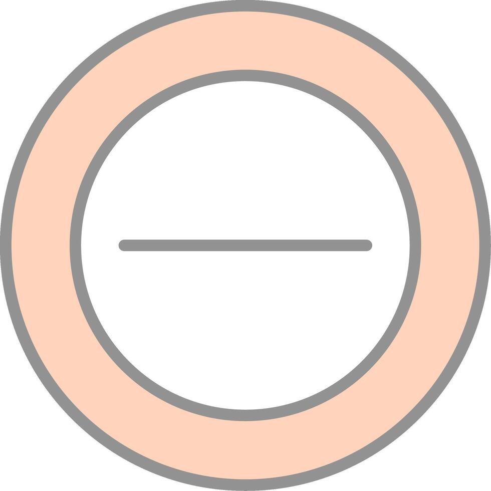 Minus Line Filled Light Icon vector