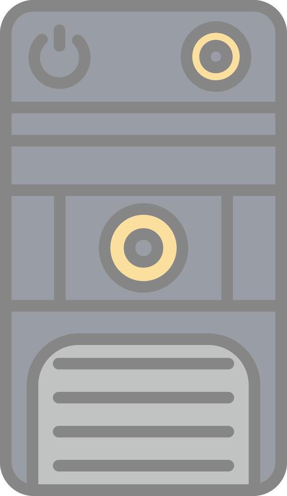 Cpu Line Filled Light Icon vector