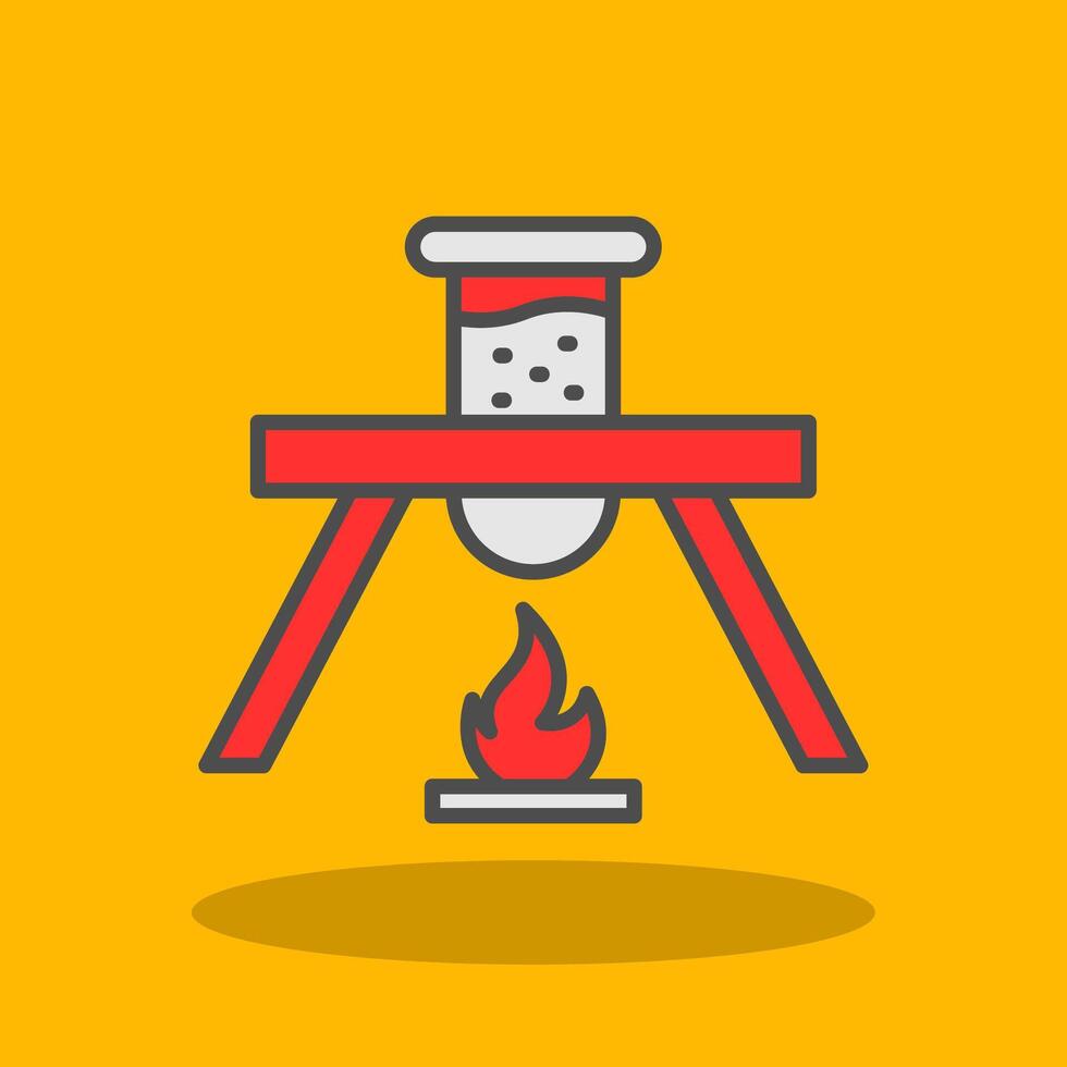 Flask Filled Shadow Icon vector