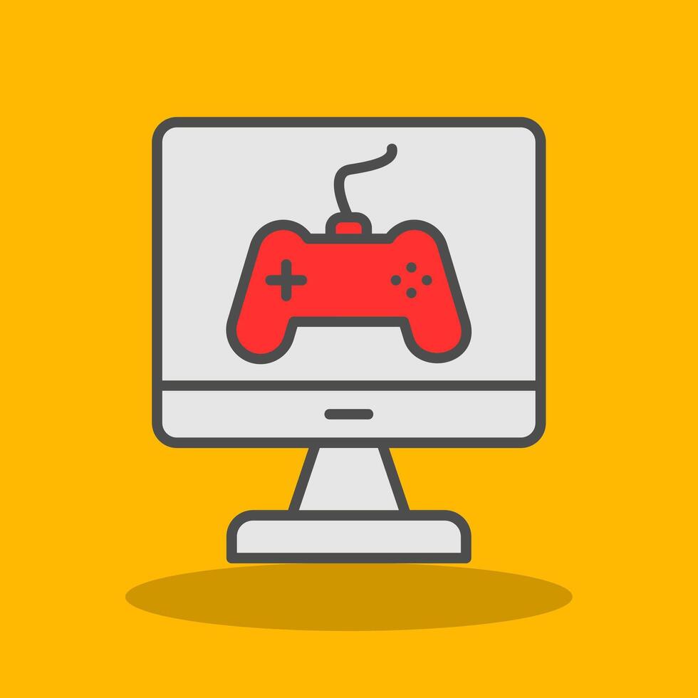 Game Filled Shadow Icon vector