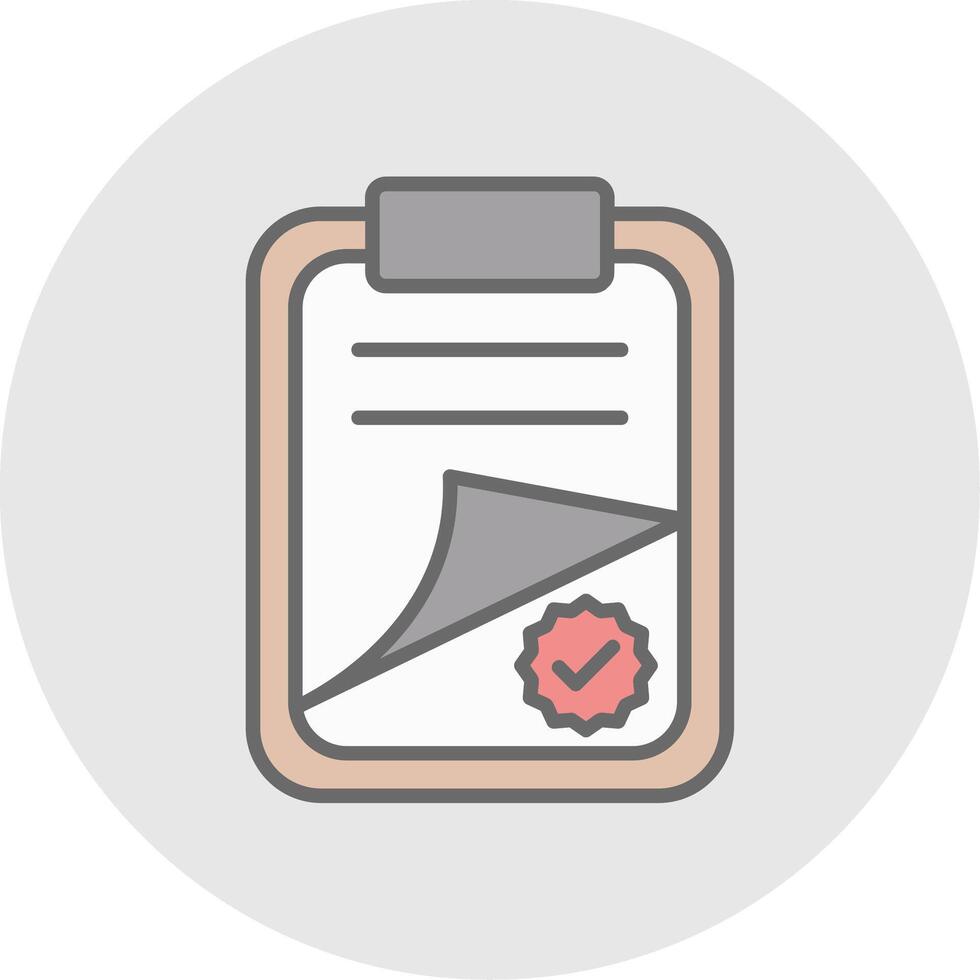 Clipboard Line Filled Light Icon vector