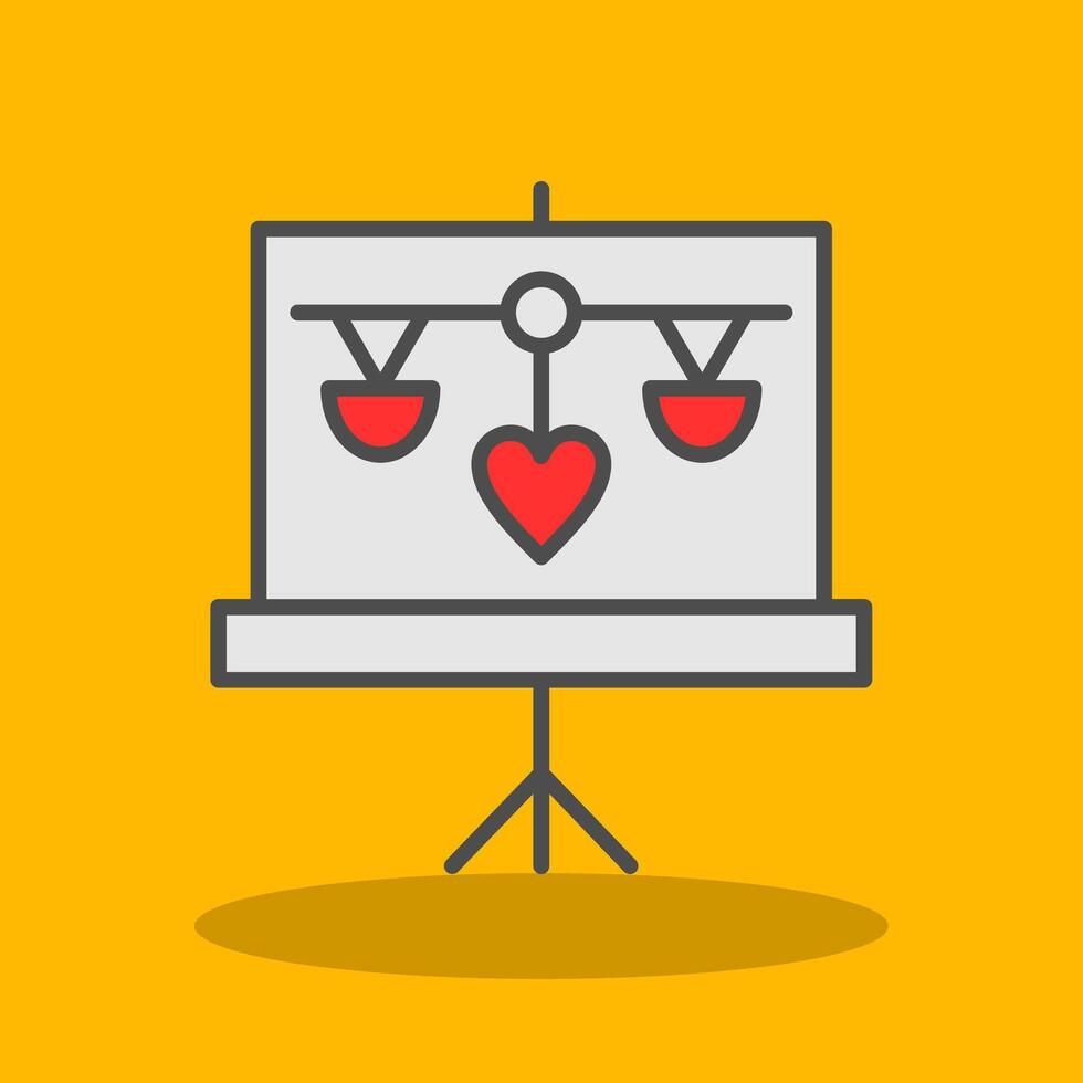 Training Filled Shadow Icon vector