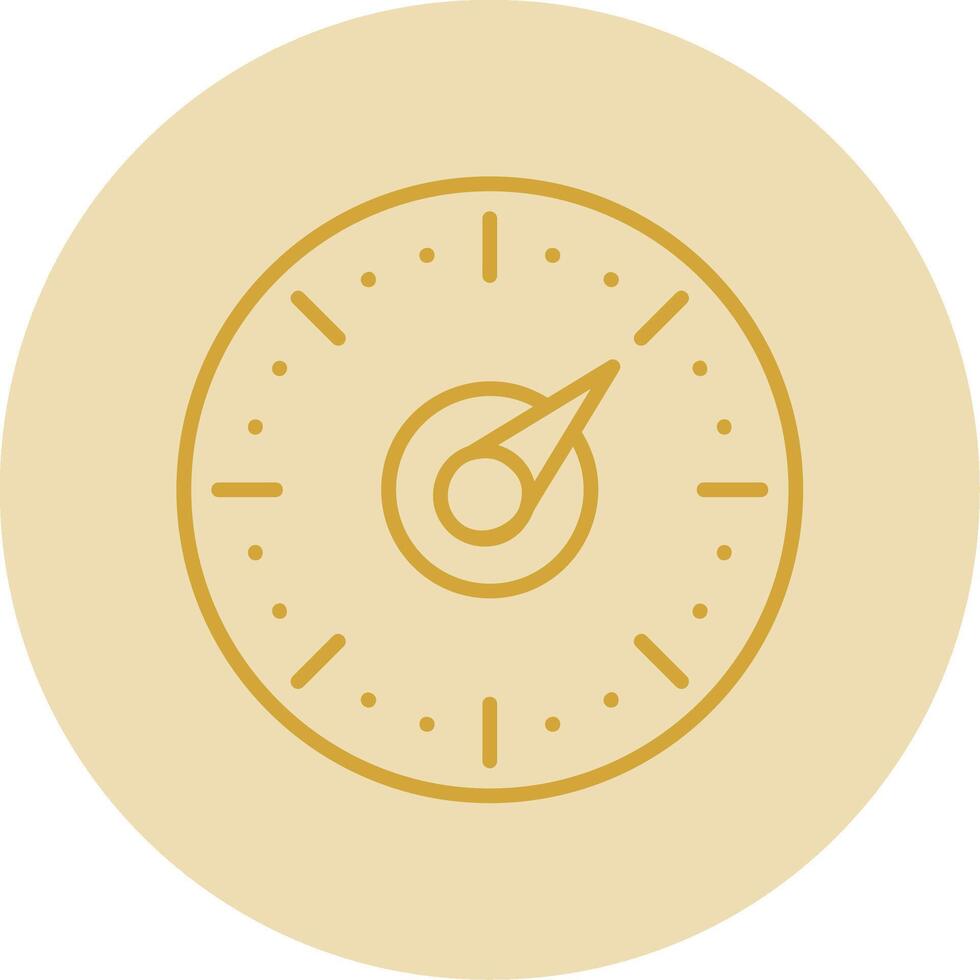 Timer Line Yellow Circle Icon vector