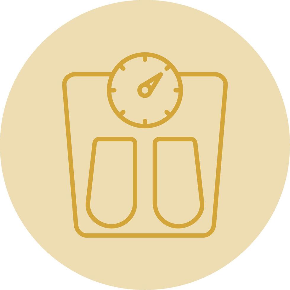 Scales Line Yellow Circle Icon vector