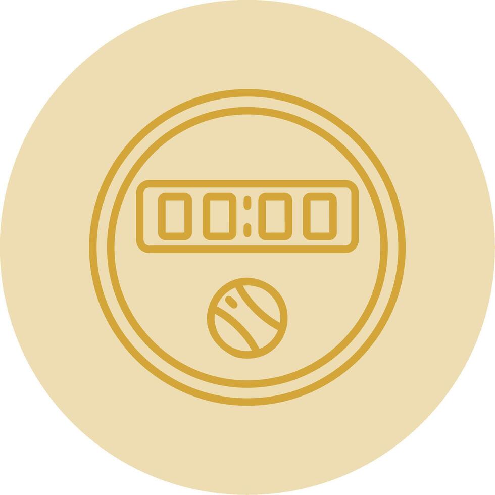 Dial Line Yellow Circle Icon vector