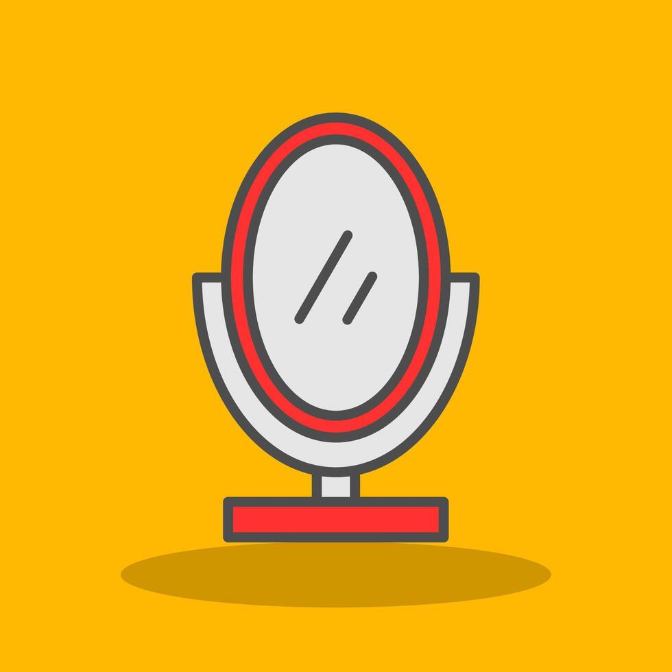 Mirror Filled Shadow Icon vector