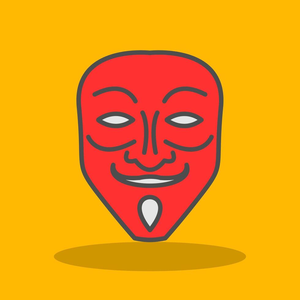 Mask Filled Shadow Icon vector