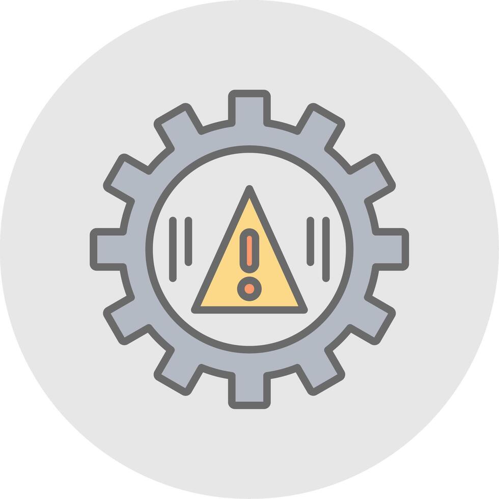 Risk Management Line Filled Light Icon vector