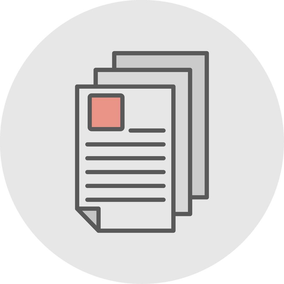 Curriculum Line Filled Light Icon vector