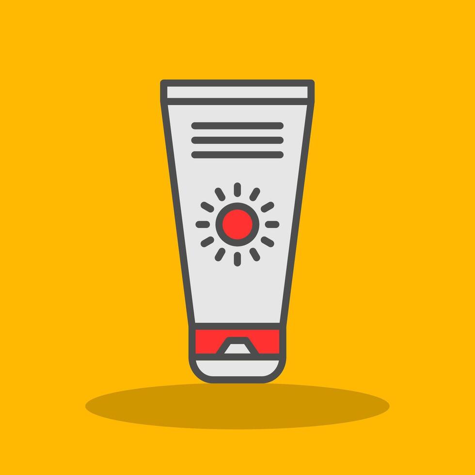 Sun Cream Filled Shadow Icon vector