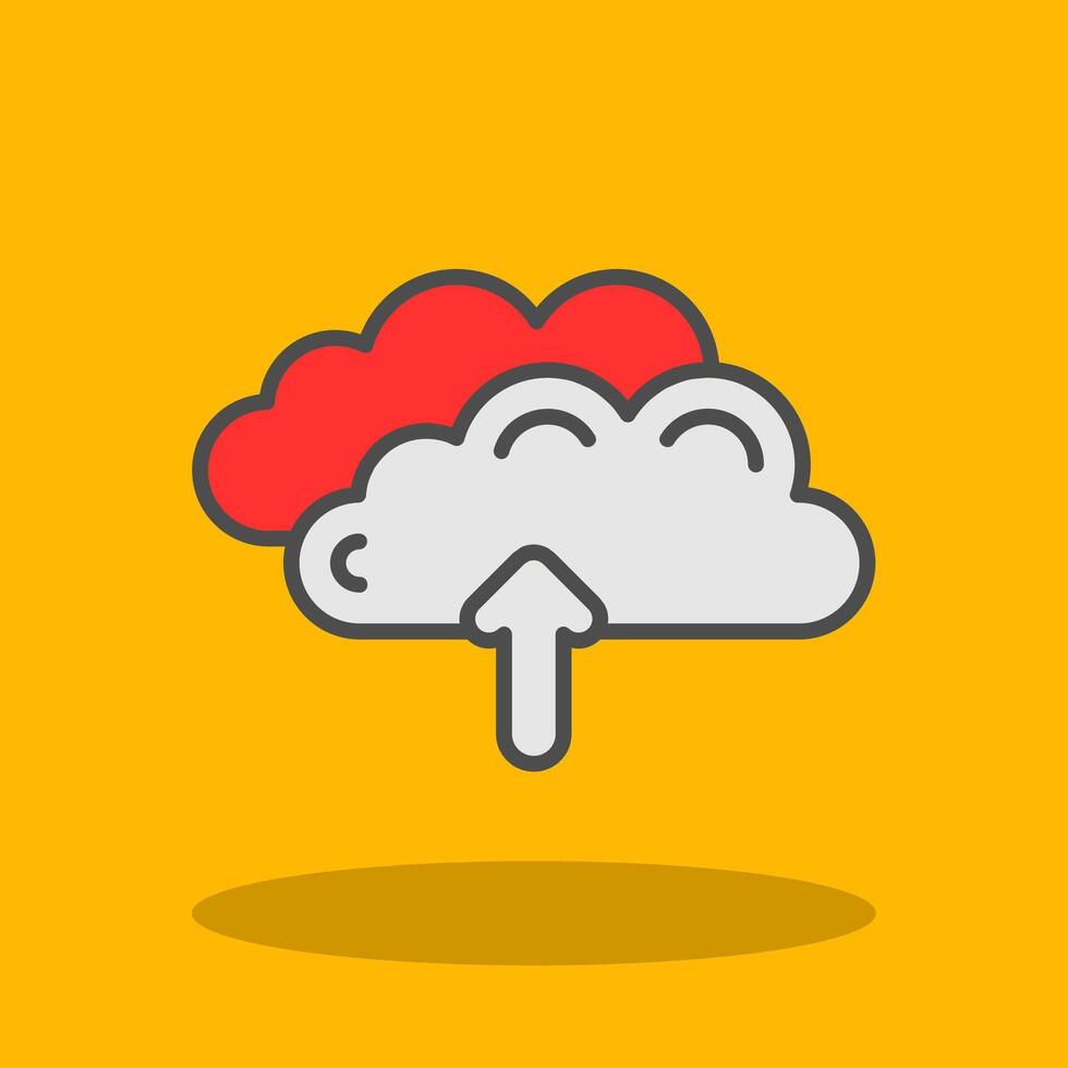 Clouds Filled Shadow Icon vector