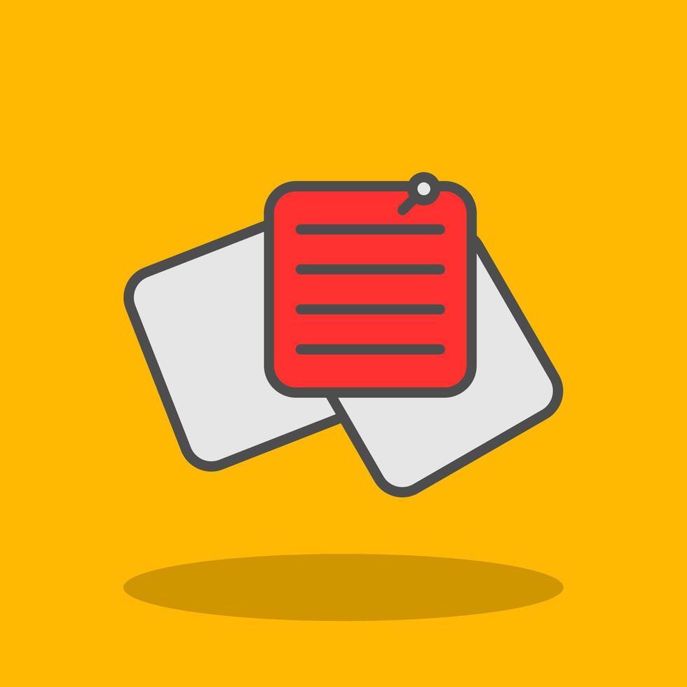 Sticky Notes Filled Shadow Icon vector
