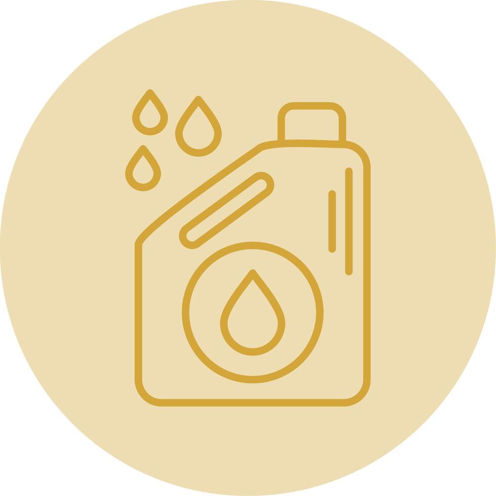 Oil Line Yellow Circle Icon vector