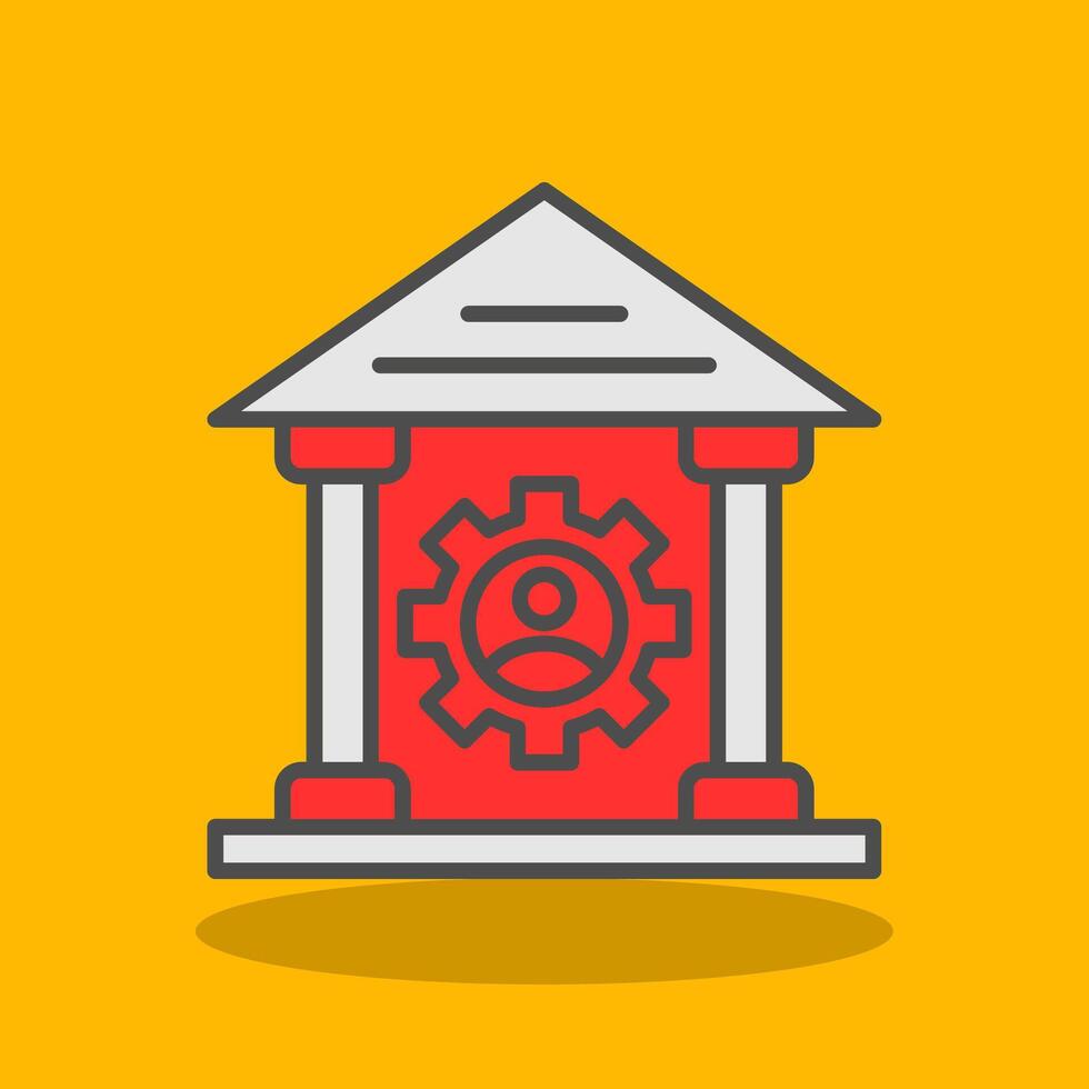 Saw Machine Filled Shadow Icon vector