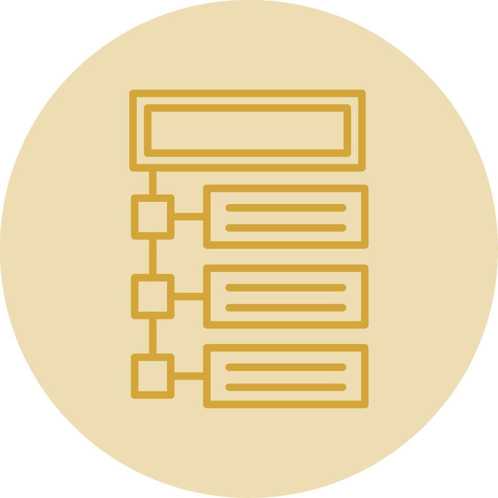 Program Line Yellow Circle Icon vector