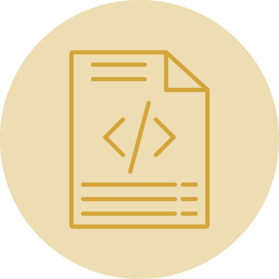 Coding Line Yellow Circle Icon vector