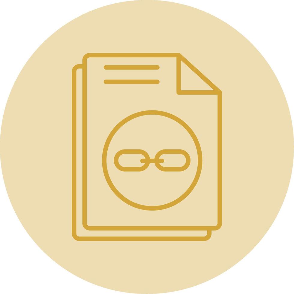 Links Line Yellow Circle Icon vector