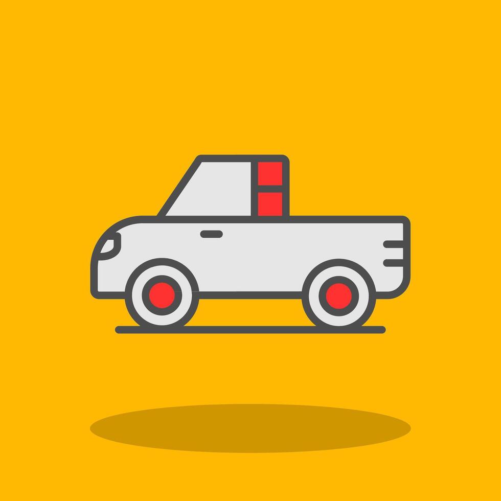 Pickup Filled Shadow Icon vector