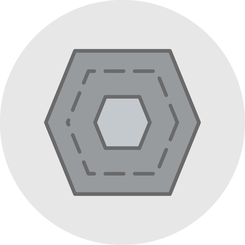 Nut Line Filled Light Icon vector