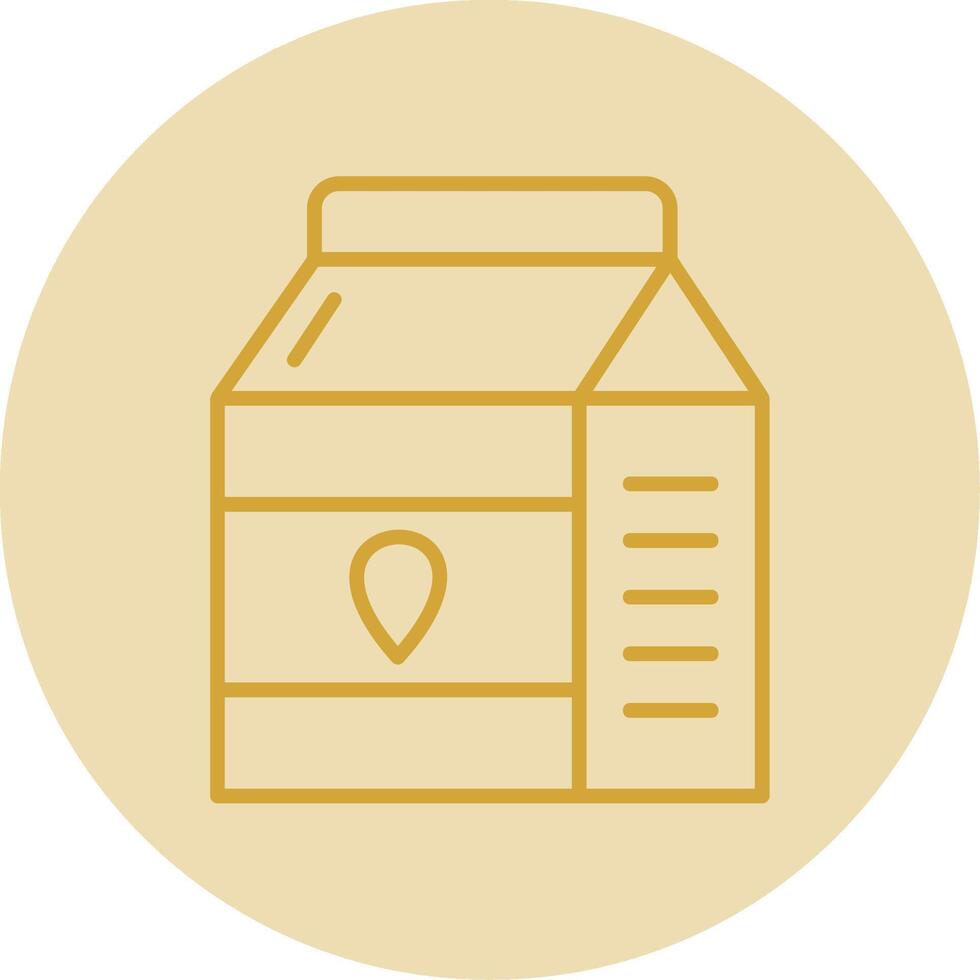 Milk Line Yellow Circle Icon vector