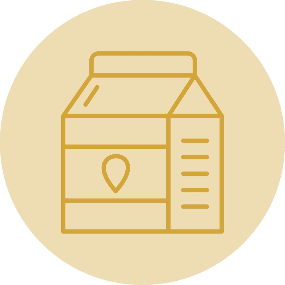 Milk Line Yellow Circle Icon vector