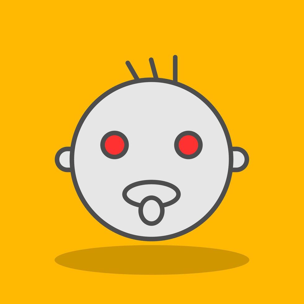 Baby Filled Shadow Icon vector