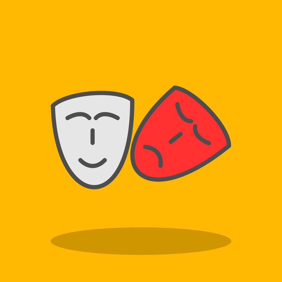 Theatre Filled Shadow Icon vector