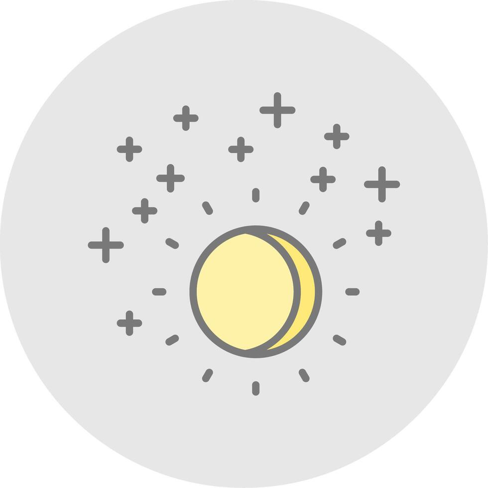 Ultraviolet Line Filled Light Icon vector