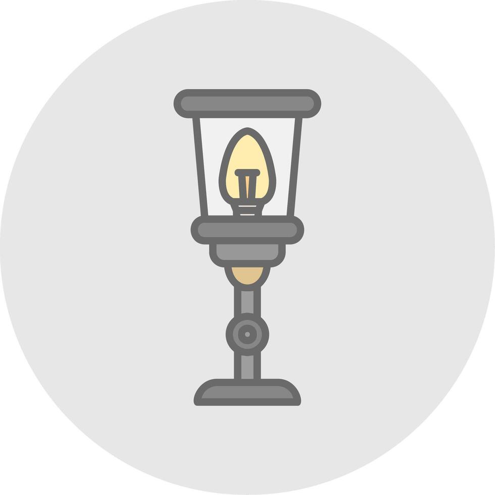 Lamp Line Filled Light Icon vector
