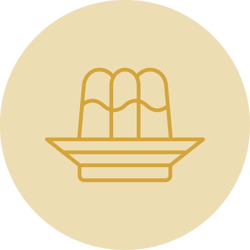 Jelly Line Yellow Circle Icon vector