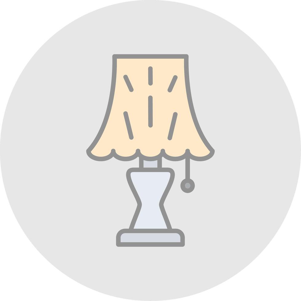 Lamp Line Filled Light Icon vector