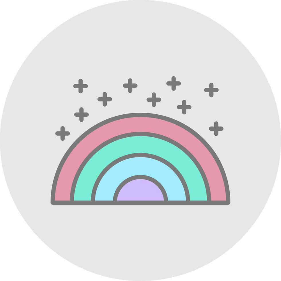 Rainbows Line Filled Light Icon vector