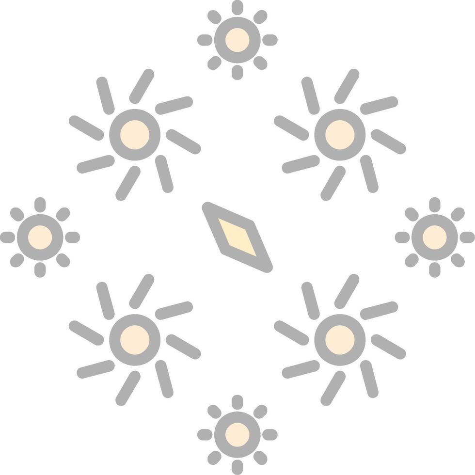 Firework Line Filled Light Icon vector