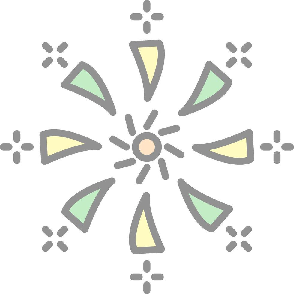 Firework Line Filled Light Icon vector
