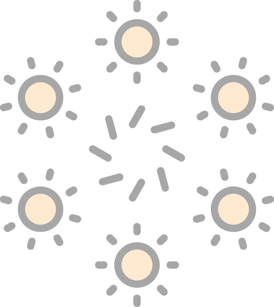Firework Line Filled Light Icon vector