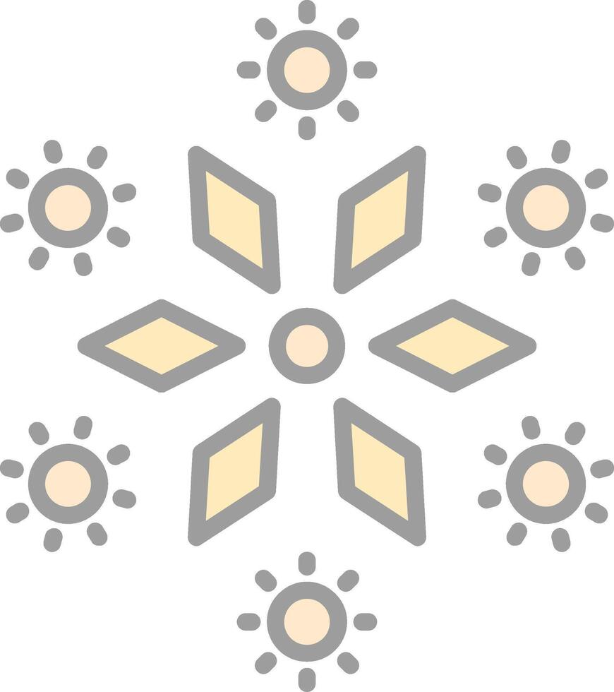 Firework Line Filled Light Icon vector