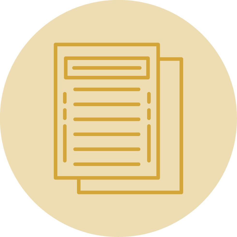 Task Line Yellow Circle Icon vector