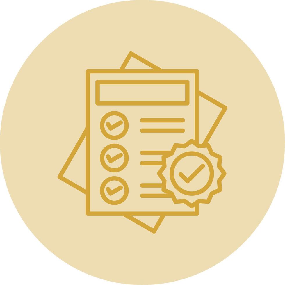 Notes Line Yellow Circle Icon vector