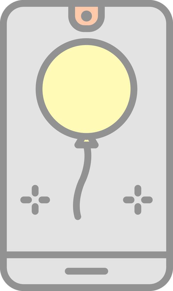 Mobile Line Filled Light Icon vector