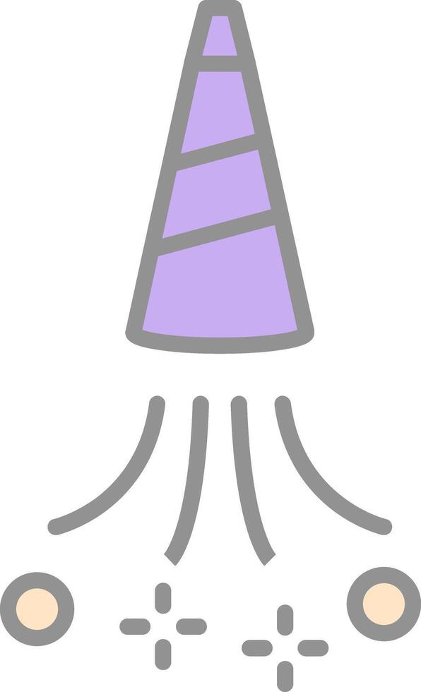 Party Horn Line Filled Light Icon vector