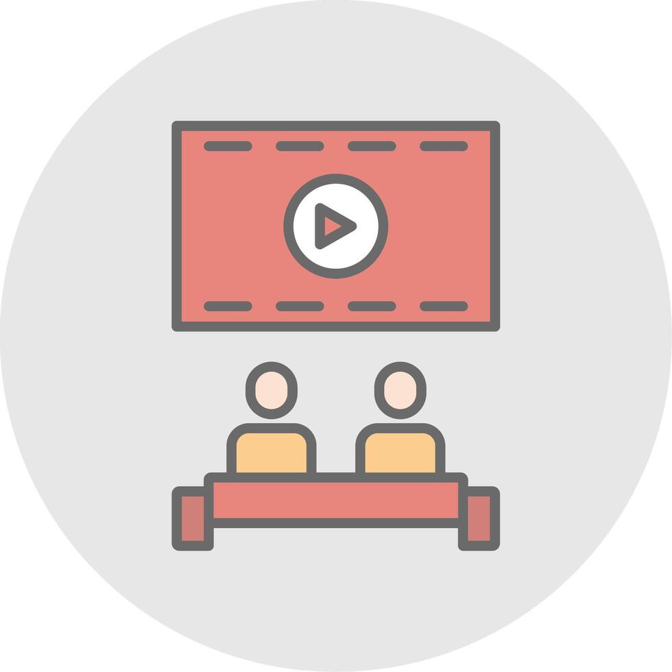 Cinema Line Filled Light Icon vector