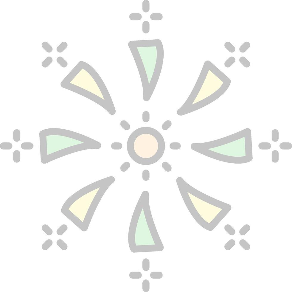 Firework Line Filled Light Icon vector