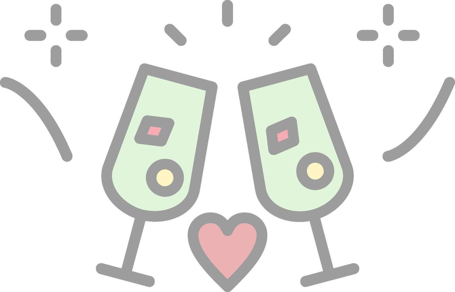 Brindis Line Filled Light Icon vector